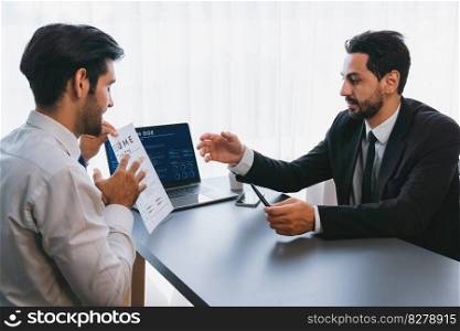 Unpleasant and awkward interview with both interviewer and the candidate feeling dissatisfied. Bad qualifications and weak application for job position during interviewing concept. Fervent. Unpleasant interview with interviewer and candidate feel dissatisfied. Fervent