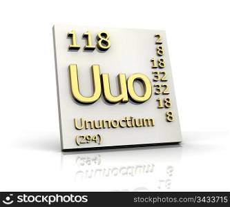 Ununoctium from Periodic Table of Elements - 3d made