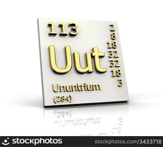 Ununtrium Periodic Table of Elements - 3d made