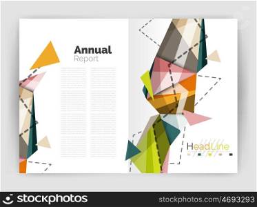 Unusual abstract corporate business brochure template. Unusual abstract corporate business brochure template. triangle pattern