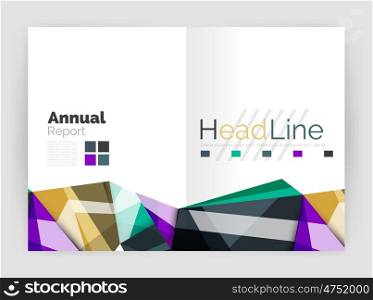 Unusual abstract corporate business brochure template. Unusual abstract corporate business brochure template. triangle pattern