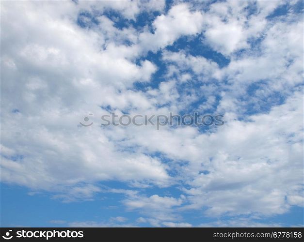 Unusual clouds in the sky in summer