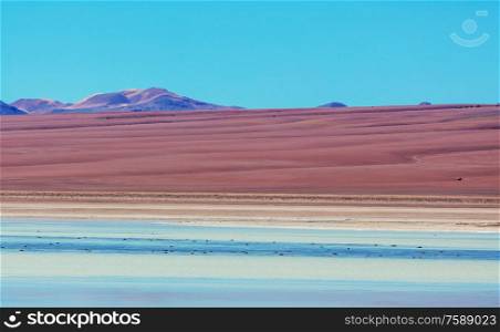 Unusual mountains landscapes in Bolivia altiplano travel adventure South America