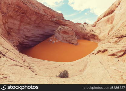 Unusual natural formation Cosmic Astray in Grand Staircase-Escalante National Monument, Utah, United States. Fantastic Landscapes.