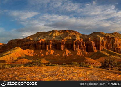 Unusual natural landscapes in Capitol Reef National Park, Utah