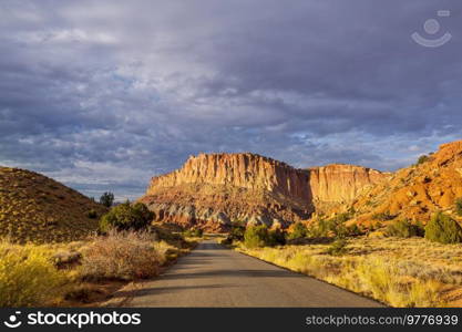 Unusual natural landscapes in Capitol Reef National Park, Utah