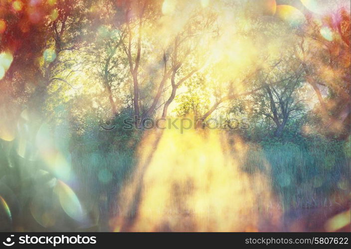 Unusual river fog in summer season