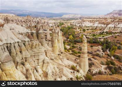 Unusual rock formation in Cappadocia, Turkey