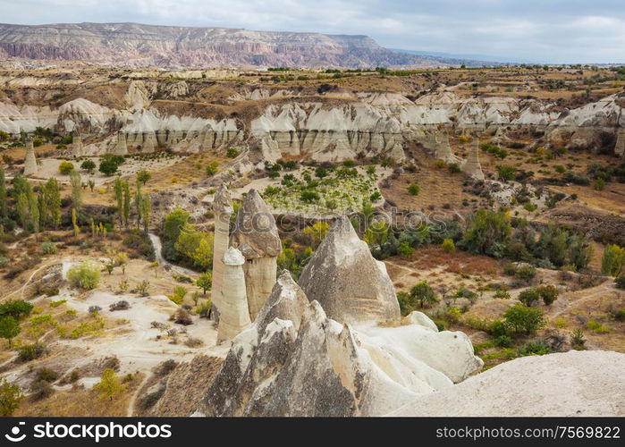 Unusual rock formation in Cappadocia, Turkey