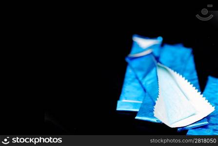 Unwrapped stick of chewing gum isolated on background