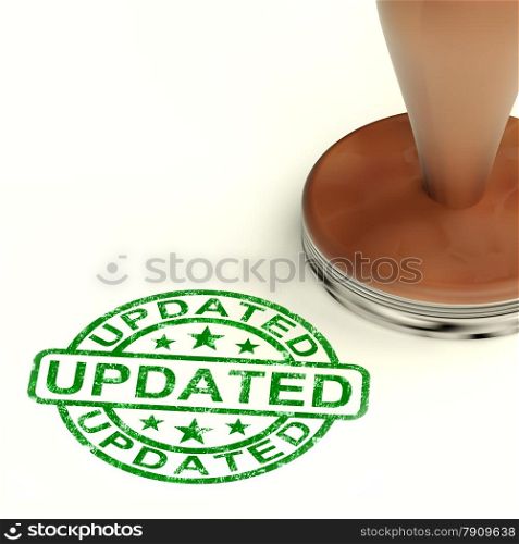Updated Stamp Showing Improvement Upgrading And Updating . Updated Stamp Shows Improvement Upgrading And Updating