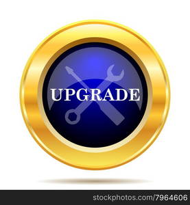 Upgrade icon. Internet button on white background.