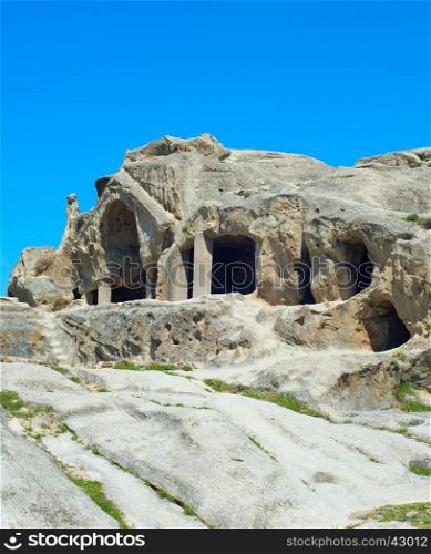 Uplistsikhe caves is an ancient rock-hewn town in eastern Georgia, Gori, Shida Kartli.&#xD;