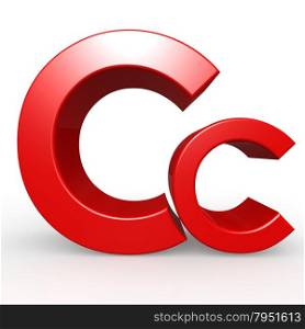 Upper and lower case C together image with hi-res rendered artwork that could be used for any graphic design.