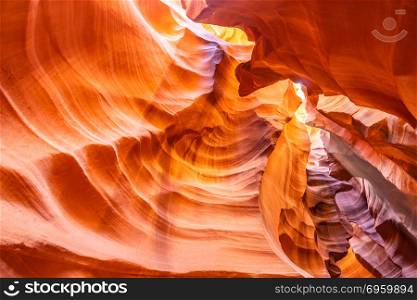 Upper Antelope Canyon. Upper Antelope Canyon in the Navajo Reservation near Page, Arizona USA