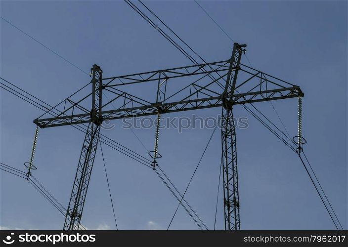 Upper part of electric power transmission line, Plana mountain, Bulgaria