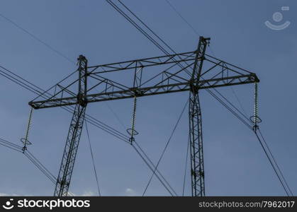 Upper part of electric power transmission line, Plana mountain, Bulgaria