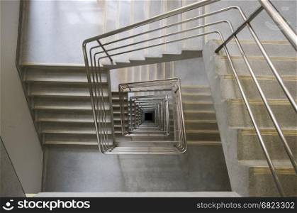 Upside view of a Square staircase