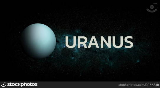 Uranus on space background. Elements of this image furnished by NASA.