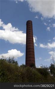 urban chimney in the nature park, de blauwe kamer , in holland