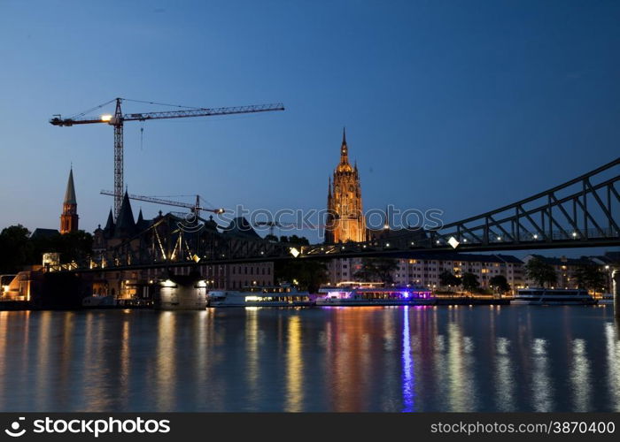 Urban City by Night, natural colorful tone