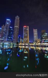 urban cityscape view of Singapore city