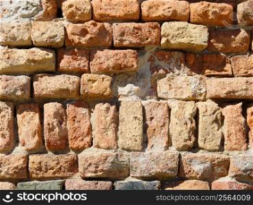 Urban decay wall texture with clay bricks - 4:3 format