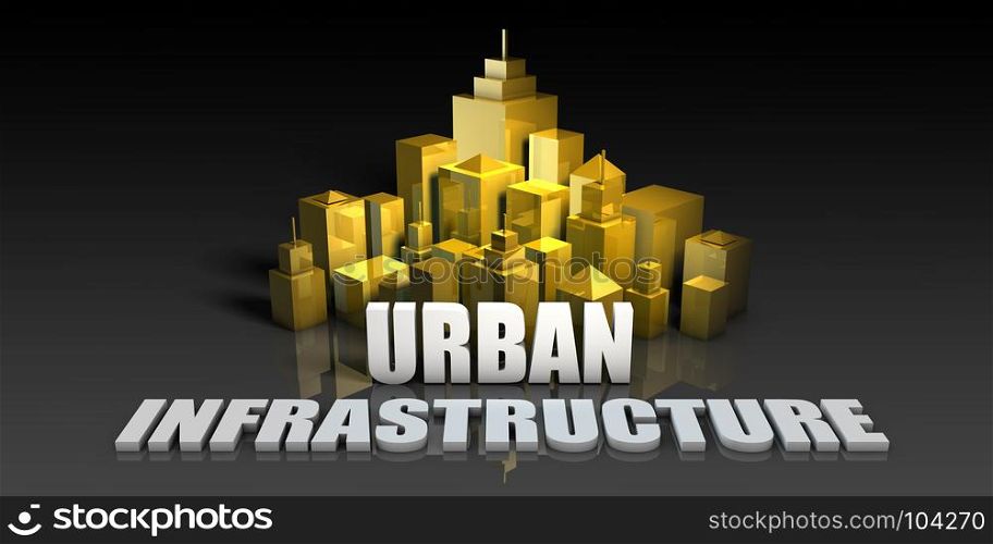 Urban Infrastructure Industry Business Concept with Buildings Background. Urban Infrastructure