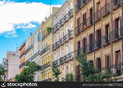 Urban landscape, architecture detail in Madrid, Spain