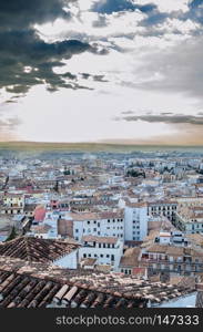 Urban landscape, Granada city view at sunset, Andalusia, southern Spain