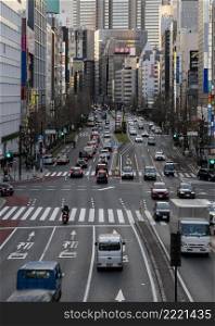 urban landscape japan cars