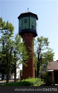 Urban old water tower.Estonia. Viljandi.
