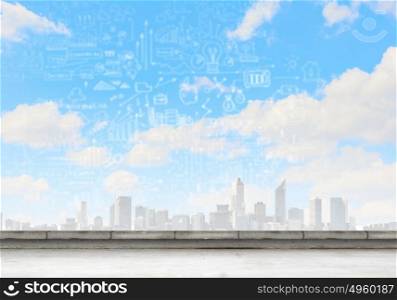 Urban scene. Background image with buildings and urban scenes