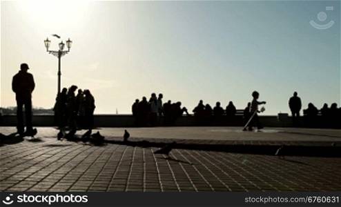 Urban Scene - People On Embankment Sevastopol