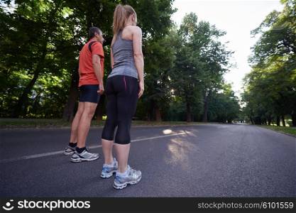 urban sports healthy couple jogging