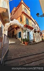 urban view in Carloforte, small town in San Pietro Island, Sardinia, Italy