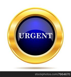 Urgent icon. Internet button on white background.