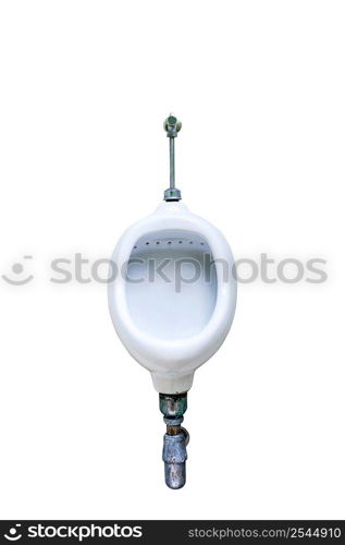 urinal on isolated white with clipping path.
