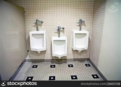 Urinals in row