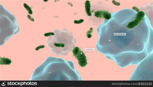 Urinary tract infections are bacterial infections that affect part of the urinary tract. 3D rendering. Urinary tract infections are bacterial infections that affect part of the urinary tract.