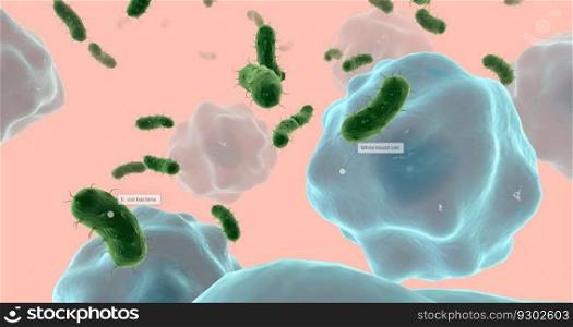 Urinary tract infections are bacterial infections that affect part of the urinary tract. 3D rendering. Urinary tract infections are bacterial infections that affect part of the urinary tract.