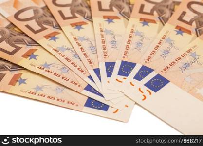 uro money banknotes. 50 euro