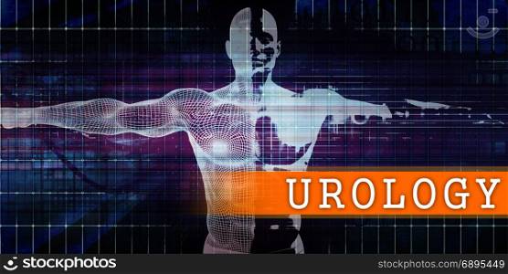 Urology Medical Industry with Human Body Scan Concept. Urology Medical Industry