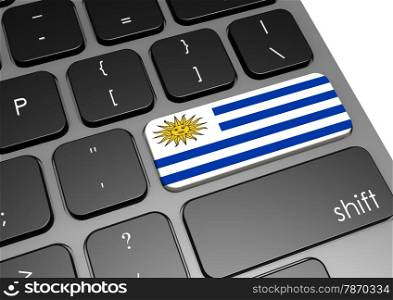 Uruguay keyboard image with hi-res rendered artwork that could be used for any graphic design.. Uruguay