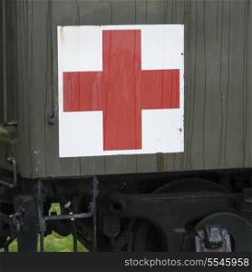 US Army Medical Service rail car at Northwest Railway Museum, Snoqualmie, Washington State, USA