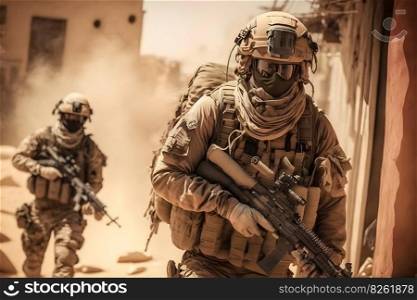 US Army Special Forces Group soldier. Neural network AI generated art. US Army Special Forces Group soldier. Neural network AI generated