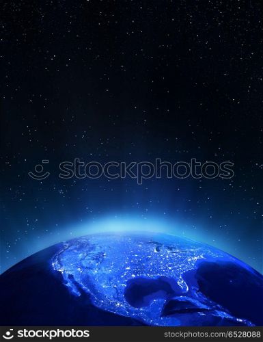 USA 3d rendering planet. USA. Elements of this image furnished by NASA 3d rendering. USA 3d rendering planet