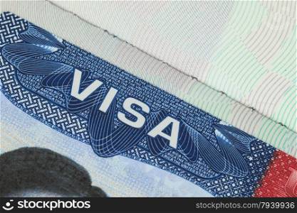USA American visa texture background for travel concept