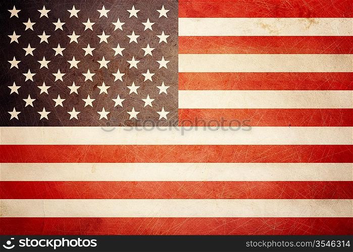 usa banner made on old grunge paper texture