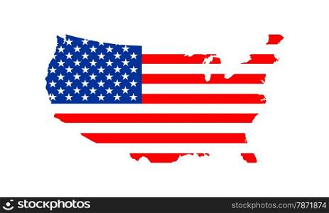 usa country national flag map shape illustration